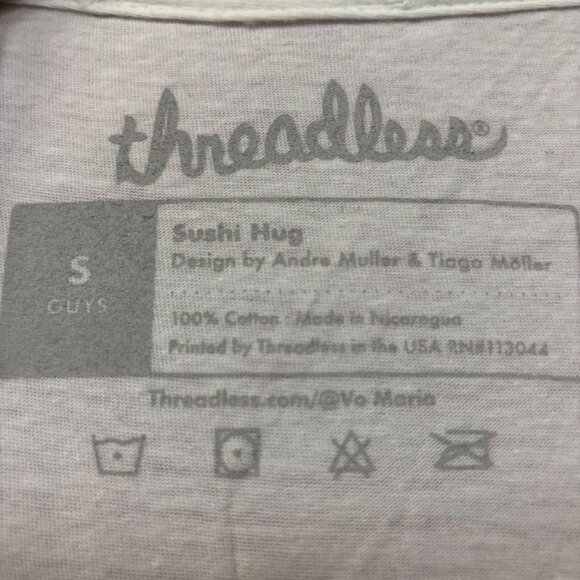 Threadless Sushi Hug Kawaii Graphic Design T-Shirt Small - Picture 4 of 4